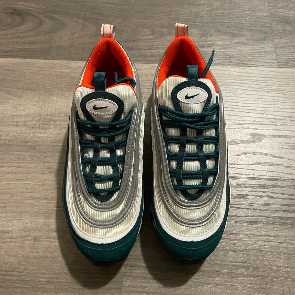 Nike Air Max 97 Teal and White Sneakers - Picture 2 of 4